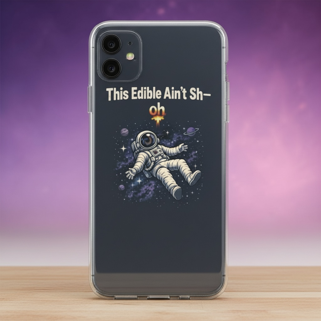 Funny Edible Phone Case | “This Edible Ain’t Sh—” Design | Cannabis Humor Case | Stoner Accessory